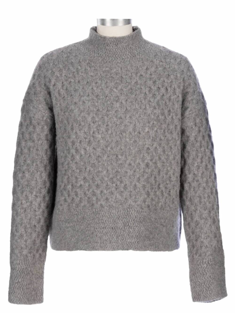 NEW KUT FROM THE KLOTH women's high neck pull on sweater in grey